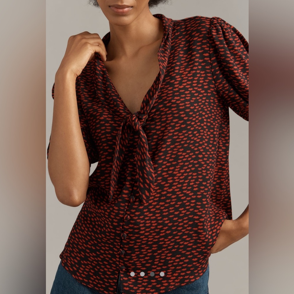 Reformation Patterned Tie Top